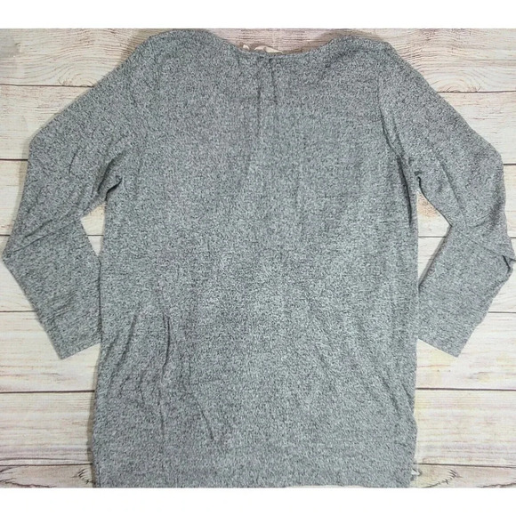 Soft Surroundings Cozy Cabin Pullover Top Sweatshirt Womens Large Heathered Gray - Picture 2 of 5